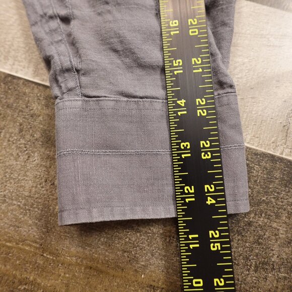 Tommy Bahama Linen Blend Button Down Men’s Large Gray Casual Beachwear - Picture 7 of 8